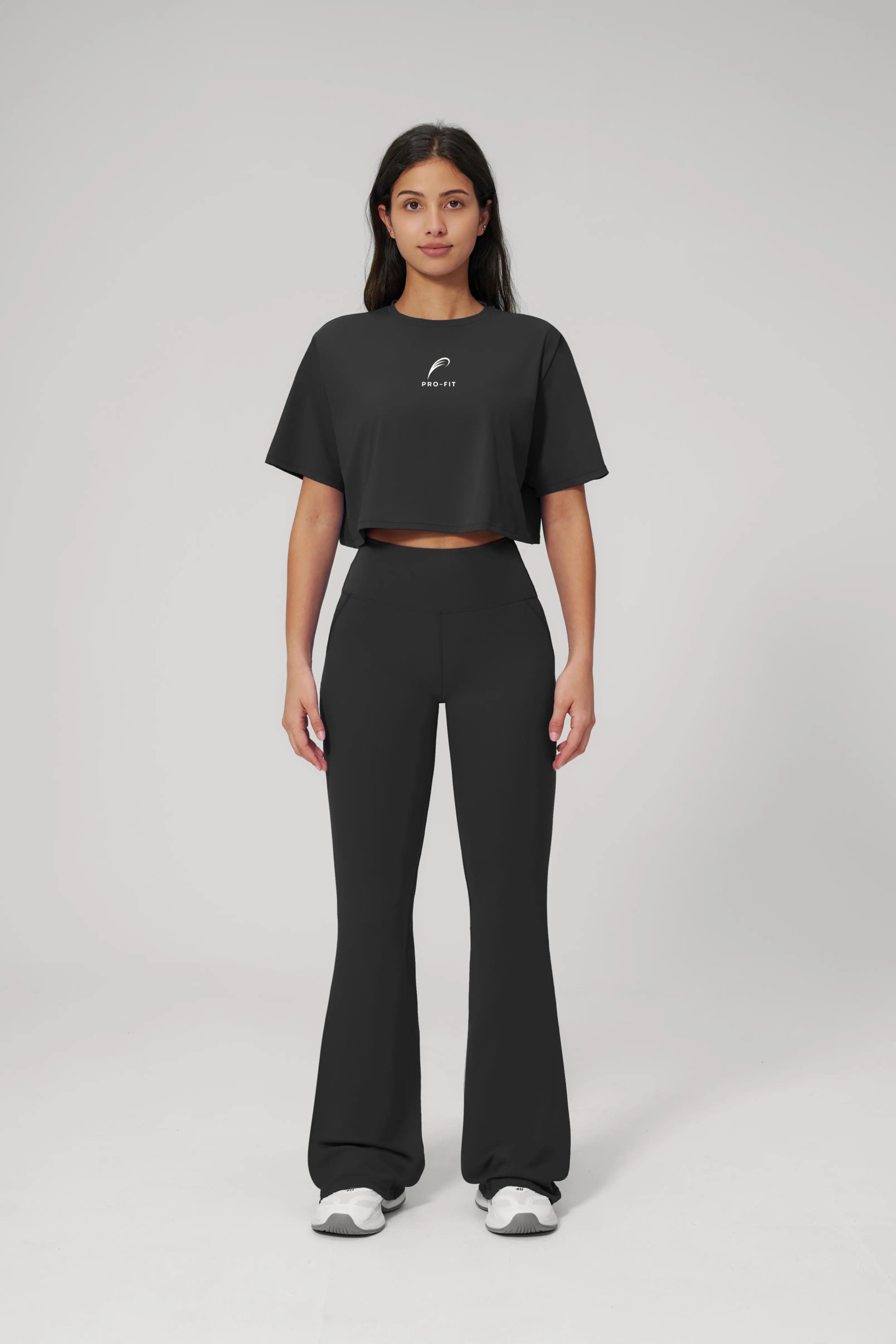 Boxy Cropped Tee — Black